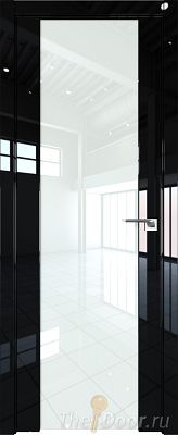 Дверь Profil Doors 8L цвет Черный люкс стекло Белый Триплекс
