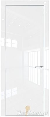 Дверь Profil Doors 1LA цвет Белый люкс цвет профиля Серебро