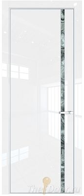 Дверь Profil Doors 21LA цвет Белый люкс стекло Атриум серебро цвет профиля Серебро