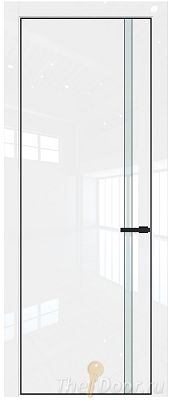Дверь Profil Doors 21LA цвет Белый люкс стекло Lacobel Белый лак цвет профиля Черный матовый RAL9005