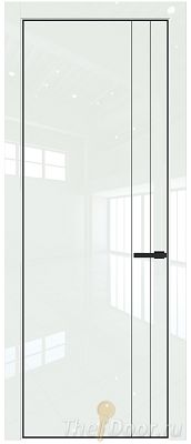Дверь Profil Doors 12LE цвет ДаркВайт Люкс кромка Черный матовый RAL9005