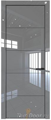 Дверь Profil Doors 15LE цвет Грей Люкс кромка Черный матовый RAL9005