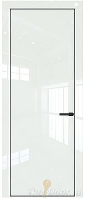 Дверь Profil Doors 1LE цвет ДаркВайт Люкс кромка Черный матовый RAL9005
