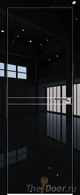 Дверь Profil Doors 111LK цвет Черный люкс кромка Матовый Алюминий с 4-х сторон
