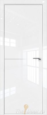 Дверь Profil Doors 112LK цвет Белый люкс кромка Матовый Алюминий с 4-х сторон