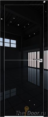 Дверь Profil Doors 112LK цвет Черный люкс кромка Матовый Алюминий с 4-х сторон