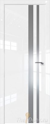 Дверь Profil Doors 116LK цвет Белый люкс кромка ABS в цвет с 4-х сторон стекло Lacobel Серебро Матлак