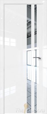 Дверь Profil Doors 16LK цвет Белый люкс кромка ABS в цвет с 4-х сторон стекло Зеркало
