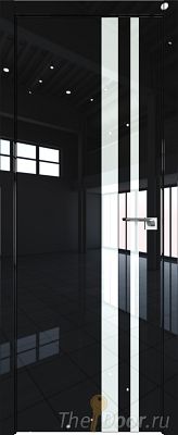 Дверь Profil Doors 16LK цвет Черный люкс кромка ABS в цвет с 4-х сторон стекло Lacobel Белый лак