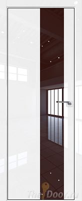 Дверь Profil Doors 5LK цвет Белый люкс кромка BLACK EDITION с 4-х сторон стекло Lacobel Коричневый лак