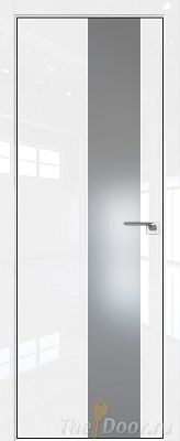 Дверь Profil Doors 5LK цвет Белый люкс кромка BLACK EDITION с 4-х сторон стекло Lacobel Серебро Матлак