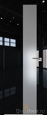 Дверь Profil Doors 5LK цвет Черный люкс кромка BLACK EDITION с 4-х сторон стекло Lacobel Серебро Матлак