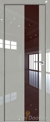 Дверь Profil Doors 5LK цвет Галька люкс кромка BLACK EDITION с 4-х сторон стекло Lacobel Коричневый лак