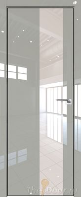 Дверь Profil Doors 5LK цвет Галька люкс кромка BLACK EDITION с 4-х сторон стекло Lacobel Перламутровый лак