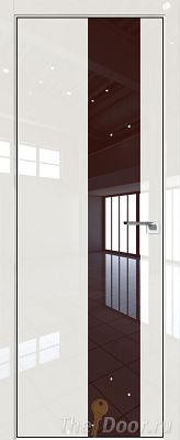 Дверь Profil Doors 5LK цвет Магнолия люкс кромка BLACK EDITION с 4-х сторон стекло Lacobel Коричневый лак