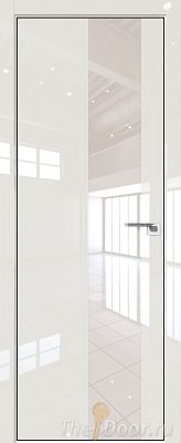 Дверь Profil Doors 5LK цвет Магнолия люкс кромка BLACK EDITION с 4-х сторон стекло Lacobel Перламутровый лак