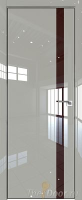 Дверь Profil Doors 6LK цвет Галька люкс кромка BLACK EDITION с 4-х сторон стекло Lacobel Коричневый лак