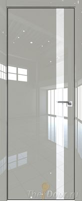 Дверь Profil Doors 6LK цвет Галька люкс кромка BLACK EDITION с 4-х сторон стекло Lacobel лак Классик