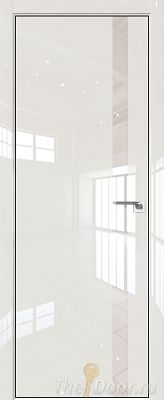 Дверь Profil Doors 6LK цвет Магнолия люкс кромка BLACK EDITION с 4-х сторон стекло Lacobel Перламутровый лак