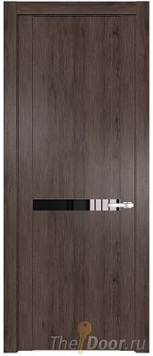 Дверь Profil Doors 1.4N цвет Дуб Тобакко стекло Черный Лак