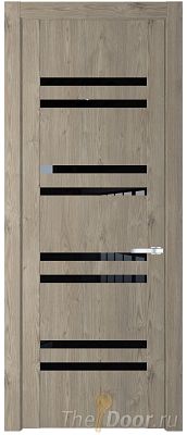 Дверь Profil Doors 1.6N цвет Каштан Темный стекло Черный Лак