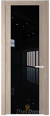Дверь Profil Doors 1.7N цвет Дуб Сонома стекло Черный Лак Дверь Profil Doors 1.7N цвет Дуб Сонома стекло Черный Лак