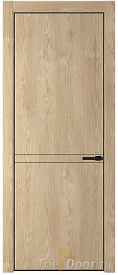 Дверь Profil Doors 11NA цвет Каштан Натуральный цвет профиля Черный матовый RAL9005