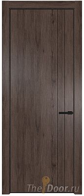 Дверь Profil Doors 12NA цвет Дуб Тобакко цвет профиля Черный матовый RAL9005