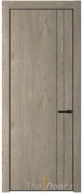 Дверь Profil Doors 12NA цвет Каштан Темный цвет профиля Черный матовый RAL9005