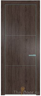 Дверь Profil Doors 13NA цвет Дуб Тобакко цвет профиля Мята