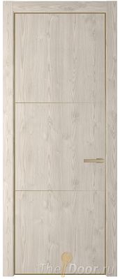 Дверь Profil Doors 13NA цвет Каштан Светлый цвет профиля Золото
