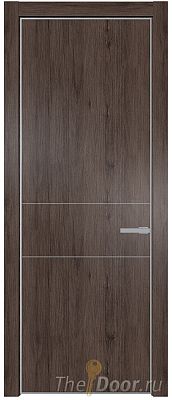 Дверь Profil Doors 14NA цвет Дуб Тобакко цвет профиля Серебро Дверь Profil Doors 14NA цвет Дуб Тобакко цвет профиля Серебро