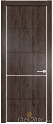 Дверь Profil Doors 15NA цвет Дуб Тобакко цвет профиля Кремовая Магнолия (RAL 120-04)