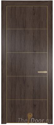 Дверь Profil Doors 15NA цвет Дуб Тобакко цвет профиля Золото Дверь Profil Doors 15NA цвет Дуб Тобакко цвет профиля Золото
