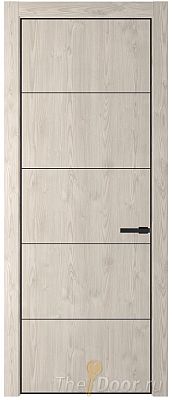 Дверь Profil Doors 15NA цвет Каштан Светлый цвет профиля Черный матовый RAL9005