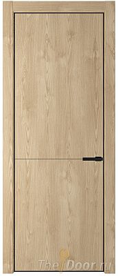 Дверь Profil Doors 16NA цвет Каштан Натуральный цвет профиля Черный матовый RAL9005