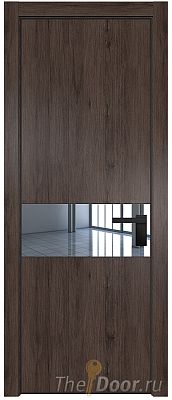 Дверь Profil Doors 17NA цвет Дуб Тобакко стекло Зеркало цвет профиля Черный матовый RAL9005 Дверь Profil Doors 17NA цвет Дуб Тобакко стекло Зеркало цвет профиля Черный матовый RAL9005