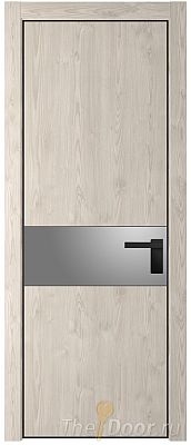 Дверь Profil Doors 17NA цвет Каштан Светлый стекло Lacobel Серебро Матлак цвет профиля Черный матовый RAL9005