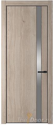 Дверь Profil Doors 18NA цвет Дуб Сонома стекло Lacobel Серебро Матлак цвет профиля Черный матовый RAL9005 Дверь Profil Doors 18NA цвет Дуб Сонома стекло Lacobel Серебро Матлак цвет профиля Черный матовый RAL9005