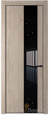 Дверь Profil Doors 19NA цвет Дуб Сонома стекло Lacobel Черный лак цвет профиля Черный матовый RAL9005 Дверь Profil Doors 19NA цвет Дуб Сонома стекло Lacobel Черный лак цвет профиля Черный матовый RAL9005