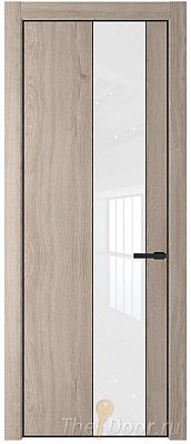 Дверь Profil Doors 19NA цвет Дуб Сонома стекло Lacobel лак Классик цвет профиля Черный матовый RAL9005 Дверь Profil Doors 19NA цвет Дуб Сонома стекло Lacobel лак Классик цвет профиля Черный матовый RAL9005