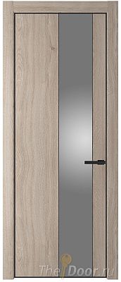 Дверь Profil Doors 19NA цвет Дуб Сонома стекло Lacobel Серебро Матлак цвет профиля Черный матовый RAL9005 Дверь Profil Doors 19NA цвет Дуб Сонома стекло Lacobel Серебро Матлак цвет профиля Черный матовый RAL9005