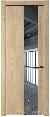 Дверь Profil Doors 19NA цвет Каштан Натуральный стекло Зеркало цвет профиля Черный матовый RAL9005 Дверь Profil Doors 19NA цвет Каштан Натуральный стекло Зеркало цвет профиля Черный матовый RAL9005