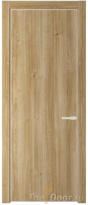 Дверь Profil Doors 1NA цвет Дуб Карамель цвет профиля Кремовая Магнолия (RAL 120-04)