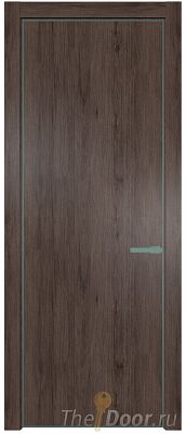 Дверь Profil Doors 1NA цвет Дуб Тобакко цвет профиля Мята Дверь Profil Doors 1NA цвет Дуб Тобакко цвет профиля Мята