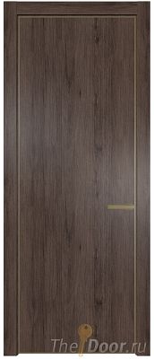 Дверь Profil Doors 1NA цвет Дуб Тобакко цвет профиля Золото Дверь Profil Doors 1NA цвет Дуб Тобакко цвет профиля Золото
