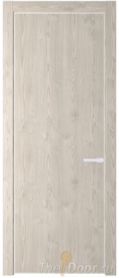 Дверь Profil Doors 1NA цвет Каштан Светлый цвет профиля Белый матовый RAL9003