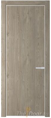 Дверь Profil Doors 1NA цвет Каштан Темный цвет профиля Белый матовый RAL9003