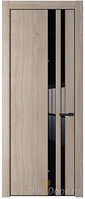 Дверь Profil Doors 20NA цвет Дуб Сонома стекло Lacobel Черный лак цвет профиля Черный матовый RAL9005 Дверь Profil Doors 20NA цвет Дуб Сонома стекло Lacobel Черный лак цвет профиля Черный матовый RAL9005