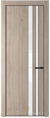 Дверь Profil Doors 20NA цвет Дуб Сонома стекло Lacobel лак Классик цвет профиля Черный матовый RAL9005 Дверь Profil Doors 20NA цвет Дуб Сонома стекло Lacobel лак Классик цвет профиля Черный матовый RAL9005